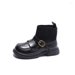 Boots ZHIO Brand 2023 Autumn Winter Boys Girls Fashion Sneakers Kids Ankle Flock Causal Children High-top Shoes 23-36