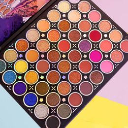 Highly Pigmented Matte Shimmer Eye Shadow Makeup Palette 48 Colours Blendable Eyeshadow Palette Shimmery Eye Pressed Powder Cosmetics