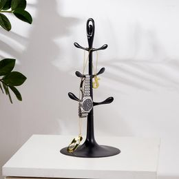 Hooks Black Gymnastics Girl Design Watch Shelf Necklace Rack Storage Of Personal Belongings It Fits On The Nightstand