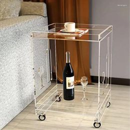 Kitchen Storage Middle Wheel Transparent Side A Few Carts Light Luxury Senior Sense Ins Corner Removable Sofa Cabinet