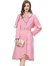 Women's Trench Coats Coats9352 Fashion & Jackets 2023 Runway Luxury European Design Party Style Clothing