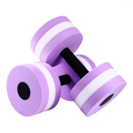 Accessories WINOMO 2PCS Aquatic Exercise Dumbells EVA Water Barbells Hand Bar For Resistance Aerobics (Purple)