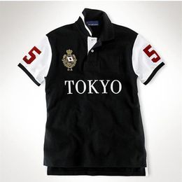 Embroidery Short sleeve poloshirt men tshirt Tokyo Rome Dubai Los Angeles Chicago New York Berlin Madrid tee shirts M L XL 2XL dro308e