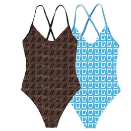 Fashion Leeters Printed Swimwear Womens Spa Pool Beach Swimsuits INS One Piece Swimsuit Bathing Suits305A