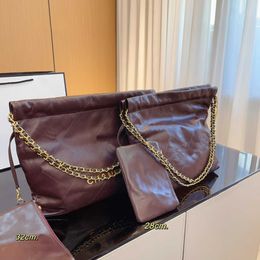 2 sizes designer Bag women Casual garbage bag luxurys handBags Crossbody real Leather Handbag Large Capacity Shopping Wallet 231015