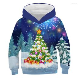 Men's Hoodies 3D Print Christmas Santa Claus Sweatshirts Boys Girls Unisex Hooded Cartoons Oversized Casual Coat