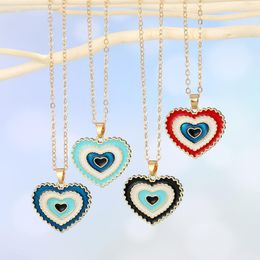 Pendant Necklaces 20pcs/lot Heart Chain Necklace For Women Fashion Jewellery Gift Wholesale