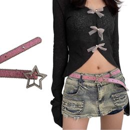 Belts American Style Waist Belt Shinning Rhinestone For Woman Men Adjustable Pin Buckle Strap Jeans Dress Wholesale