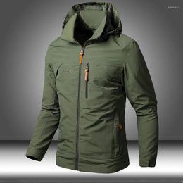 Men's Jackets Spring Softshell Jacket Streetwear Tactical Bomber Windbreaker Male Autumn Hooded Hip-hop Windproof Pilot Coats