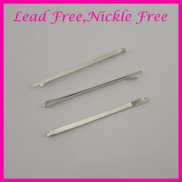 50PCS 3 0mm 7 0cm Silver finish plain flat metal bobby pins for women girls at nickle lead Metal hair barrettes pins sli269S