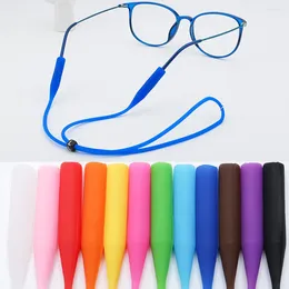 Fashion Accessories 10pc 26cm Glasses Rope Candy Colour Elastic Silicone Chains Anti-Slip Sports Fixed Non-slip Children