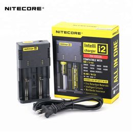 Nitecore I2 Universal Intelligent charger Charger for AA AAA lg hg2 18650 14500 16340 26650 Battery Multi Function Charger US EU plug