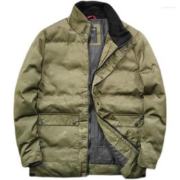 Men's Jackets Winter Thick Waterproof Dark Camouflage Cotton Jacket Warm Down Coat Loose Fleece Parka Male