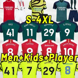 23 24 SMITH ROWE SAKA soccer jerseys Fans Player MARTINELLI 2023 2024 football shirt Men Kids kit ODEGAARD Nketiah G.JESUS FABIO ARSen ZINCHENKO JORGINHO 3XL 4XL