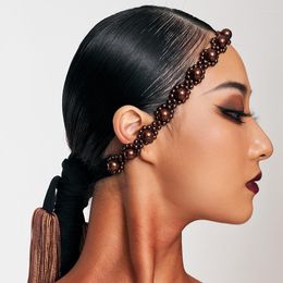 Stage Wear 2023 Latin Dance Headband For Women Ballroom Competition Headwear Fringed Waist Belt Accessories SL9118