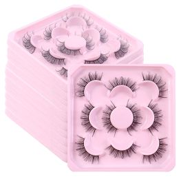 Thick Curled False Eyelashes Extensions Naturally Soft Light Handmade Reusable Multilayer 3D Mink Fake Lashes Fluffy Strip Lash ZZ