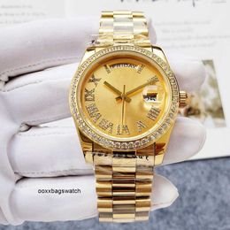 Diamond Watch Rolaxs Swiss Mechanical Wristwatches Women Watches Automatic Mechanical Watch Diamond Design Stainless Steel Lady Wristwatches 36MM montre de HB8N