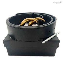 mens belt Classic Designer Belt Man Fashion Luxury Women Men Genuine Leather Black Bronze Big Buckle Designers Cowhide Alloy 3.8cm Waistband with Box O6V3 56Z5