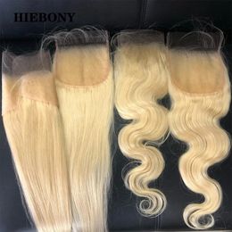 Lace s HiEbony 613 Blonde 5x5 6x6 HD Clre Only Straight Human Hair 4x4 Real 22 Inch Invisible Melt Skins 231007