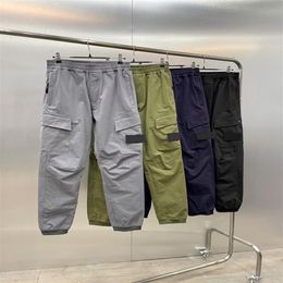 2022 United States men pants casual hip hop trousers spring travel high quality Stitching contrast Colour Compass stick cloth multi270Z