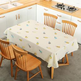 Table Cloth Nordic Simple Waterproof Tablecloth Wash-free PVC Oil-resistant And Iron-resistant Rectangular Tea