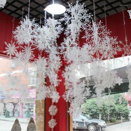 Christmas Decorations 30 Pcs Large Snowflakes Year Garlands Home Decor Ornaments Xmas Tree Hanging Glitter Snow Flake DIY Decoration