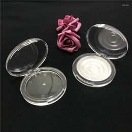 Storage Bottles 20/30/50pcs Transparent Round Empty Blusher Compact DIY Plastic Eyeshadow Palettes Clear Lipstick Plate Pan Container