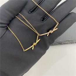 Necklaces Women Rope Chain Necklace Designer Silver Tennis Chain Link Luxury Jewellery Heart Pendant Personalise Stainless Steel V264d