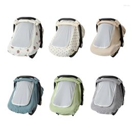 Stroller Parts Stretchy Cotton Car Canopy Breathable Cover With Convenient Peep Windows