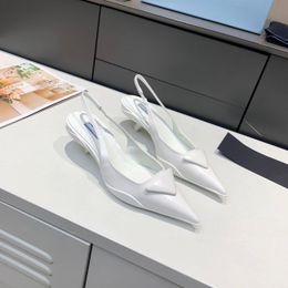 6-Ornamento di strass Décolleté Scarpe da sera pantofola Slip On Slingback tacco Sandalo Scarpe eleganti con tacco a spillo per le donne designer di lusso fabbrica di scarpe Calzature
