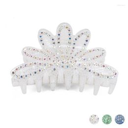 Hair Clips Flower Accessory Ornament Jewelry For Women Girls Spark Rhinestones Claw - Holder Tiara Bridal Party