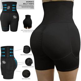 S-6XL Plus Size Women Waist Trainer Pad Butt Lifter High Tummy Control Panties Body Shaper Shapewear Sexy Underwear MX200711201F