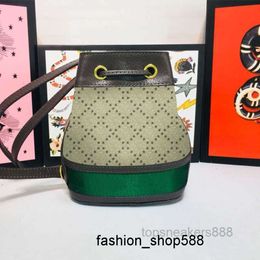 fashion bag Bucket Evening Bags Bag Handbag Shoulder Cross Body Bags Canvas Splicing Dot Letter Pattern Classic Red Green Stripe Drawcord Phone Pocket Women Crossbo