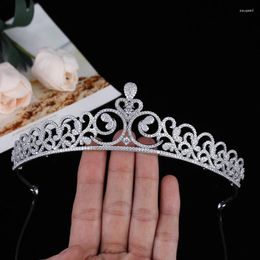 Hair Clips Flower Accessories High-End Wedding Ceremony Headdress Bridal Zircon Crown Cross-Border Sold Jewellery