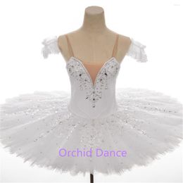 Stage Wear Generous Design High Quality Professional Costom Color Size Girls Kids Performance Spotless White Ballet Tutu