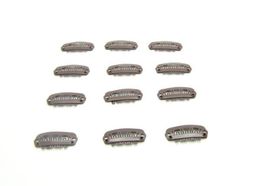 Smallest 24cm 6 Teeth Hair Clips for Hair ExtensionsToupees ClipsHair Extension ToolsLight Brown100pcs8464642