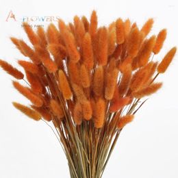 Decorative Flowers Natural Tail Grass Dried Flower Bouquet Wedding Decor Artificial Fluffy Lagurus Ovatus Party Boho Home Room