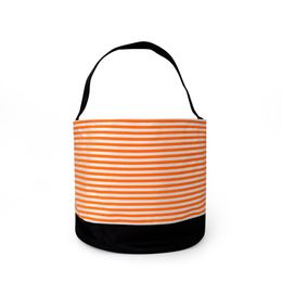 Orange Stripes Halloween Buckets 25pcs Lot GA Warehouse Halloween Tote Bag Trick or Treat Candy Gift Bag DOM1046