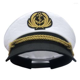 Berets M89E Captain Costume Men Navy Marine Hat Yacht Funny Party Hats