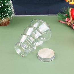 Storage Bottles 1Pc 500ml Christmas Candy Jar Tree Shape Biscuits Bottle Sealed Tea Snack Food Container