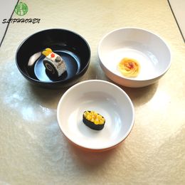 Korean Straight Edge Bowl A5 Melamine Tableware Restaurant Household Anti Drop Imitation Porcelain Dinnerware