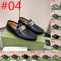 38Model Genuine Leather Luxury Designer Men Shoes Casual Comfortable Men's Driving Shoes Soft Moccasins Breathable Slip-on Mens Loafers Plus Size 38-476