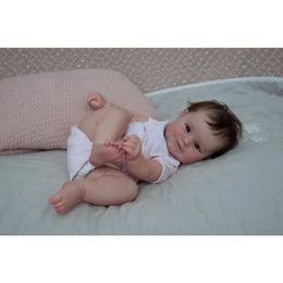 50CM Reborn Baby Doll maddie Newborn Girl Baby Lifelike Real Soft Touch Maddie with Hand-Rooted Hair High Quality Handmade Art Doll Birthday Christmas gifts for kids
