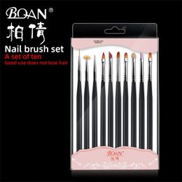 Nail Brushes painting brush set color pen light therapy carving halo dye fanshaped gradient tool 10 231007