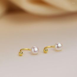 Stud Earrings AB998 Lefei Fashion Fine Classic Luxury Strong Lustre 6-7mm Round Pearl For Women 925 Silver Party Charms Jewellery Gifts