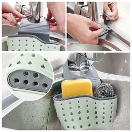 Holder Drain Basket Cleaning Sponge Draining Rack Kitchen Hanging Drains Storage Tools Sink Holders Th1163 ing s s