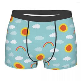 Underpants Men's Stars Cute Sun Cloud Boxer Briefs Shorts Panties Breathable Underwear Male Humour S-XXL