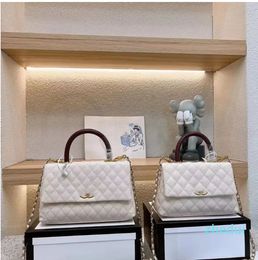 Designer Tote Bag Cocoa Tote Bag Bean handles Ladies Multifunctional large capacity Caviar double letterchain Christmas