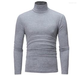 Men's T Shirts Men Mock Neck Basic Blouse Winter Thermal T-shirt Plain Clothing Pullover Long Sleeve Top Warm Comfortable Turtleneck