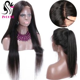Synthetic s 55 Silk Base Human Hair Skin Top Lace Clre Long Straight Brazilian Remy Glueless Front Natural Black 231007